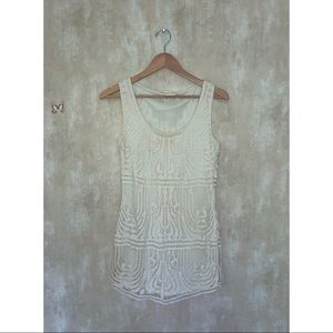 UO Staring At Stars Crochet Lace Shift